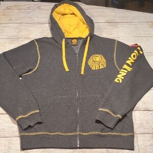 Disney The Lion King Broadway Musical Gray & Yellow Women's Hoodie Size Small